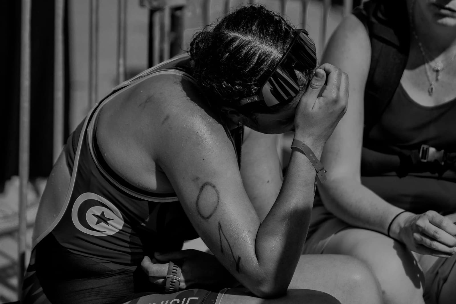 Concentration, en noir et blanc